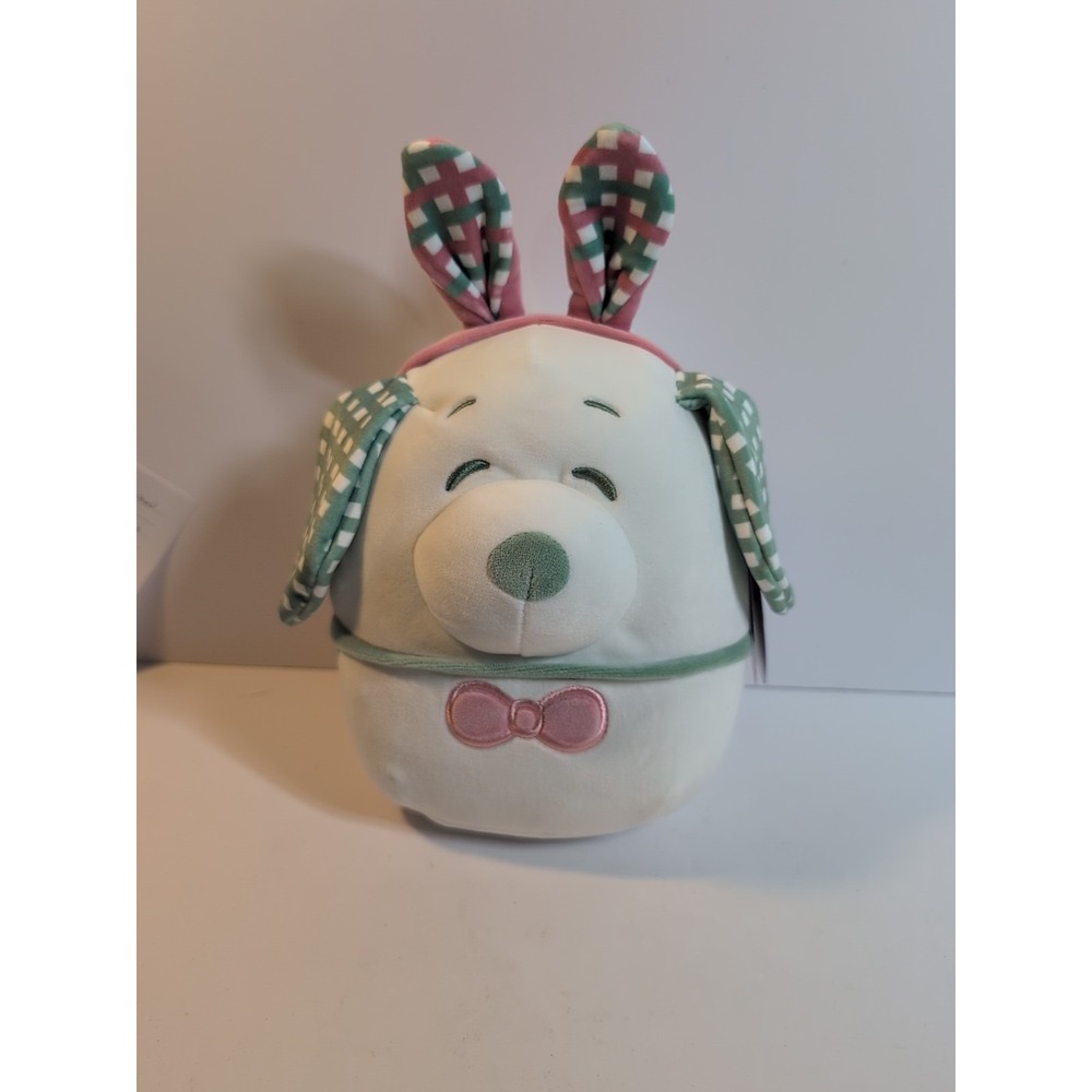 Squishmallows Peanuts Gang Snoopy Plaid Bunny Ears 8" NWT Easter Spring